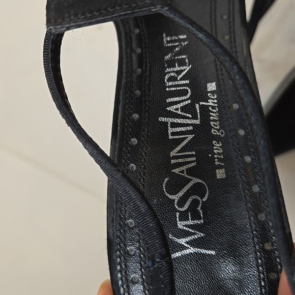Vintage Yves Saint Laurent Black Stiletto Heels Size 37.5 - Picture 6 of 8